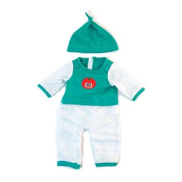 Miniland Ropa Pijama Invierno Verde Rayas Para Muñeco 38Cm