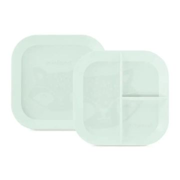 Miniland Set De Platos Compartimentado Y Cuadrado Mint