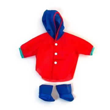 Miniland Traje De Lluvia Con Botas Para Muñeco 38 Cm
