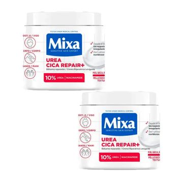 Mixa Duplo Bálsamo Repador Urea Cica Repair+ Para Piel Seca, Rugosa E Irregular2 x 400Ml