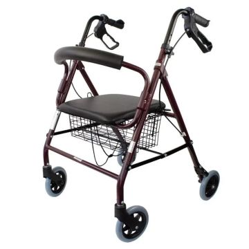 Mobiclinic Andador Plegable De Aluminio Con Asiento Y Respaldo