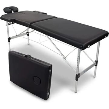 Mobiclinic Camilla De Masaje Plegable Negro Aluminio