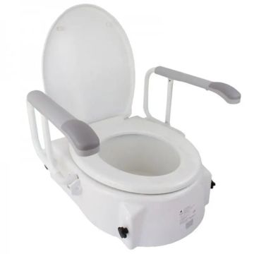 Mobiclinic Elevador De Baño Modelo Muralla Con Tapa Abatible Y Regulable Hasta5 10 Y 15 Cm