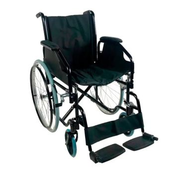 Mobiclinic Silla De Ruedas Plegable Ruedas Grandes Acero Ortopédica Ligera NegroCatedral