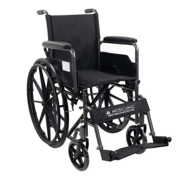 Mobiclinic Silla De Ruedas Plegable Con Ruedas Traseras Extraíbles Negro
