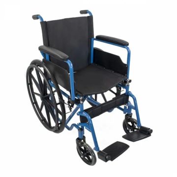 Mobiclinic Silla De Ruedas Plegables Con Ruedas Traseras Extraíbles Azul