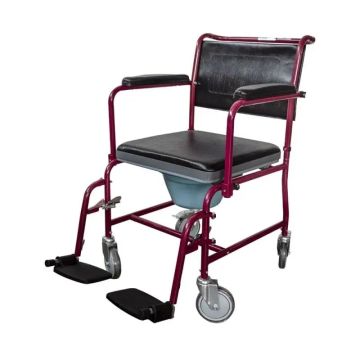 Mobiclinic Silla Inodoro roja Con Tapa