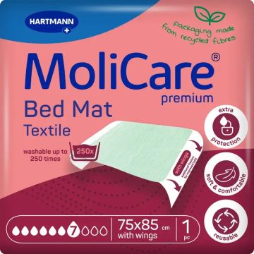 Molicare Empapador Textil Lavable Con Alas 7 Gotas 75X85Cm , 1 unidad
