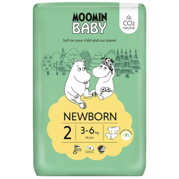 Moomin Baby Pañales Talla 2 , 56 unidades