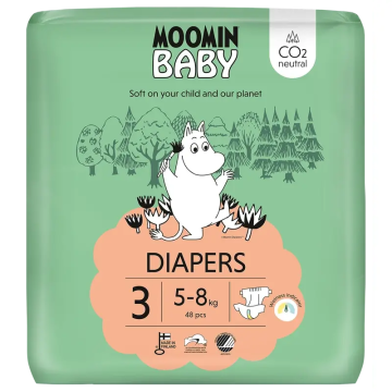 Moomin Baby Pañales Talla 3 , 48 unidades