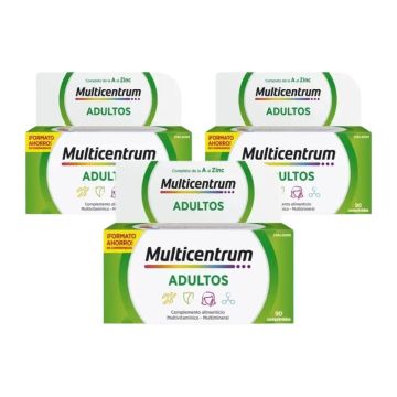 Multicentrum Complemento Alimenticio multivitamínico para adultos Pack 3 x 90comprimidos