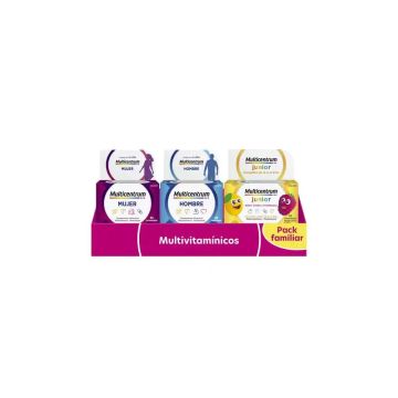 Multicentrum Pack Familiar Multivitamínicos Mujer + Hombre + Junior