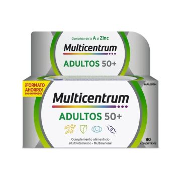 Multicentrum Adultos 50+ Complemento Alimenticio Multivitamínico Para Adultos50+, 90 Comprimidos