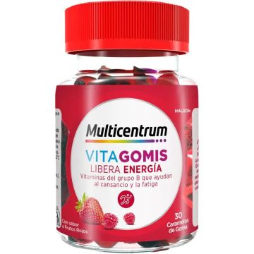 Multicentrum Vitagomis Energía, Complemento alimenticio multivitamínico engominola, 30 unidades