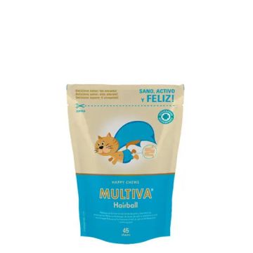 Vetnova Multiva Hairball, 45 Chews, snack para gatos