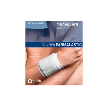 Farmalastic Muñequera Velcro, Talla Grande Beige