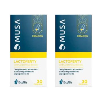 Musa Duplo Lactoferty Probiótico Fertilidad , 2 x 30 cápsulas