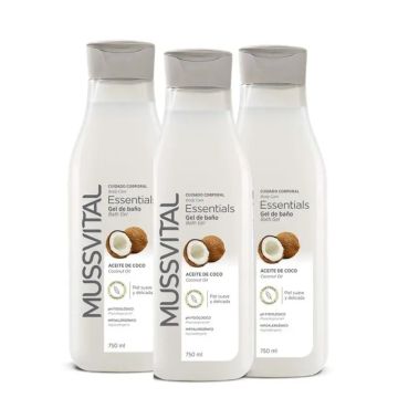 Mussvital Essentials Gel Coco, 3x750 ml