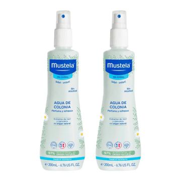 Mustela Duplo Agua de Colonia Sin Alcohol, 2x200ml