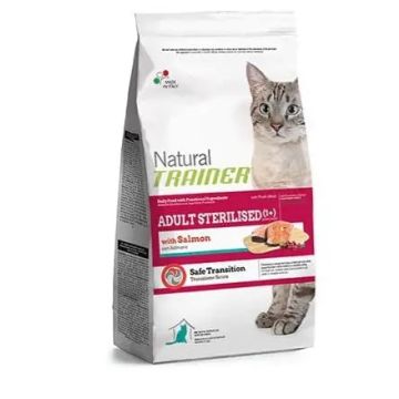 Natural Trainer Feline Adult Esterilizado Salmon 3Kg, pienso para gatos