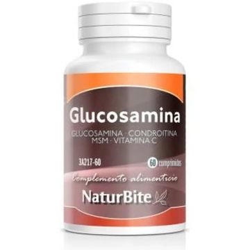 Naturbite Glucosamina Condroitina Msm Vit C 60 Comprimidos