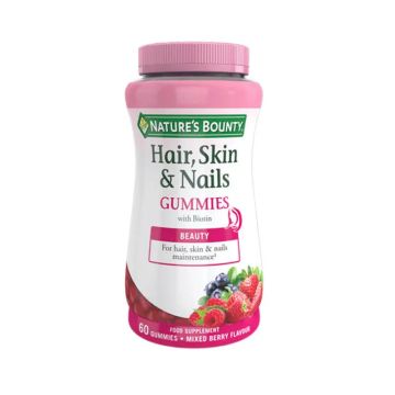 Nature'S Bounty Gummies Cabello Piel y Uñas Gomitas con Biotina - 60 Gomitas