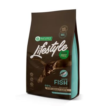 Natures Protection Lifestyle Grain Free Para Gatos Pescado Blanco 1,5Kg