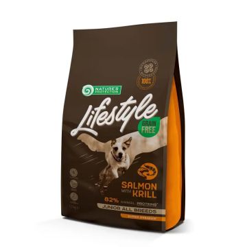 Natures Protection Lifestyle Grain Free Para Perros Junior Salmón Y Krill 1,5Kg