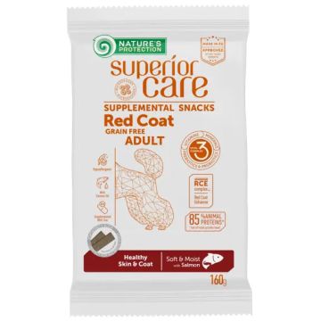 Natures Protection Superior Care Red Coat Snack Hypoallergenic Para Perros. PielY Pelaje De Salmón 160Gr