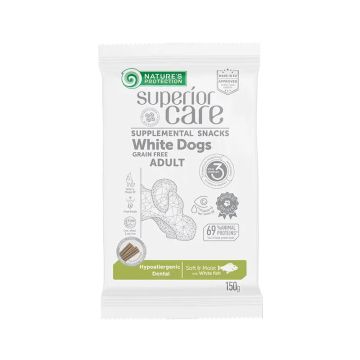 Natures Protection Superior Care White Dogs Snack Para Perros Hypoallergenic.Dental De Pescado Blanco 110Gr