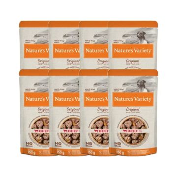 Nature'S Variety Canine Adult Original Pate Mini Buey, 8 x 150 g, comida húmedapara perros