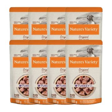 Nature'S Variety Canine Original Adult Original Mini Pavo, 8 x 150 g, comidahúmeda para perros