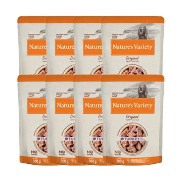 Nature'S Variety Canine Original Adult Pate Med Max Pavo, 8 x 300 g, comidahúmeda para perros