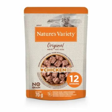 Nature'S Variety Feline Adult Original Pate Pollo 12 x o12 x 70 g, snack paragatos