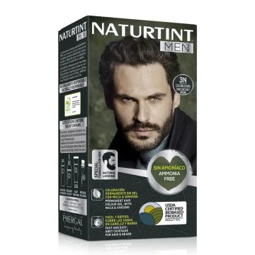 Naturtint Men Tinte Coloración Permanente Hombre Cabello Y Barba Sin Amoníaco 3N- Castaño Oscuro