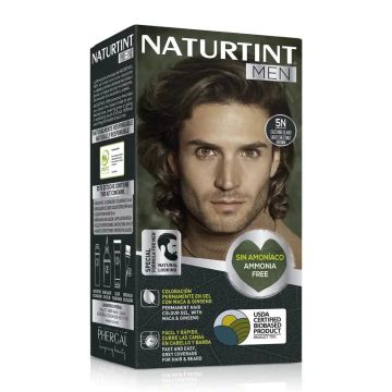 Naturtint Men Tinte Coloración Permanente Hombre Cabello Y Barba Sin Amoníaco 5N- Castaño Claro