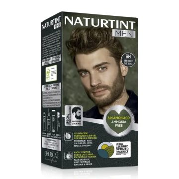Naturtint Men Tinte Coloración Permanente Hombre Cabello Y Barba Sin Amoníaco 6N- Rubio Oscuro