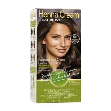 Naturtint Henna Cream Coloración Semipermanente Natural Tinte Sin Amoníaco 5.0Castaño Claro