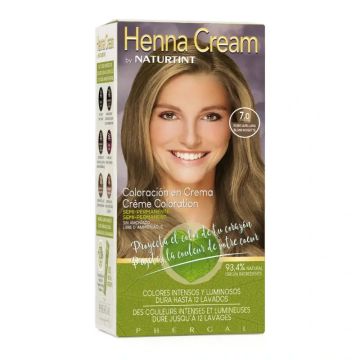 Naturtint Henna Cream Coloración Semipermanente Natural Tinte Sin Amoníaco 7.0Rubio Avellana