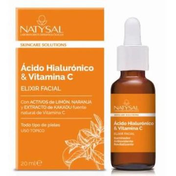 Natysal Elixir Facial Acido Hialuronico Y Vitamina C 20Ml.