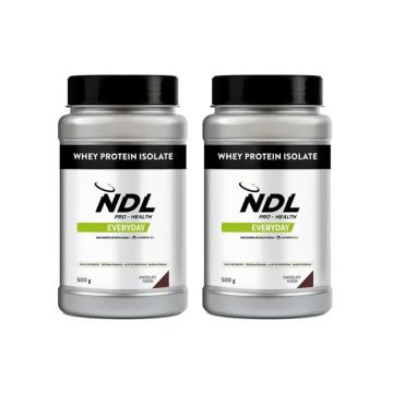 Ndl Pro-Health Whey Protein Isolate – Proteína Isolada, Chocolate Fusion , 2X500G