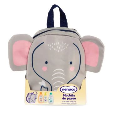 Nenuco Pack Bebé Mochila de Paseo Elefante, con Colonia, Jabón y Champú, 3x200ml