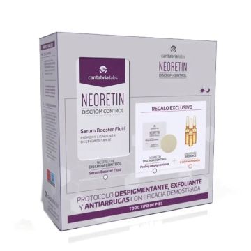 NEORETIN Pack Sérum Booster Fluid + ENDOCARE 3 Ampollas C Oil-Free + 1 DiscromControl Disco Despigmentante