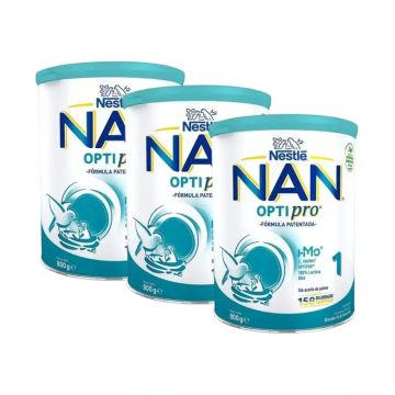 Nestlé Nan Optipro 1 Leche de Inicio, 3x800 gr