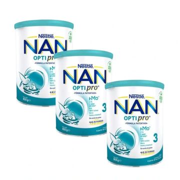 Nestlé Nan Optipro 3 Leche de Crecimiento, 3x800 gr