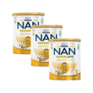 Nestle Nan Supreme Pro 1 Leche de Inicio, Pack 3x800 gr