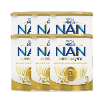 Nestlé Nan Supreme Pro 3 Leche de crecimiento, 6x800 gr