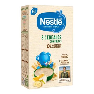 Nestlé Papillas 8 Cereales Con Frutas , 475g