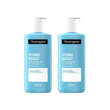 Neutrogena Hydro Boost Crema Hidratante Corporal En Gel Ultraligera, 2X400 Ml