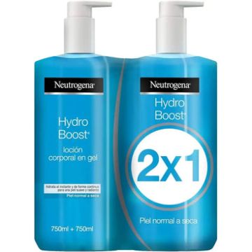 Neutrogena Hydro Boost Crema Hidratante Corporal en Gel Ultraligera, 2x750 ml